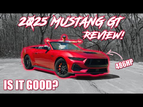 2025 Mustang GT Convertible Review – Retro Gauges, Active Exhaust & Top-Down Power!
