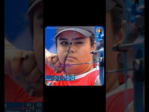 jyoti Surekha 🇮🇳 Vs 🇲🇽 Andrea Becerra, Great Match Shoot Off 🔥🎯 #archery #worldarchery