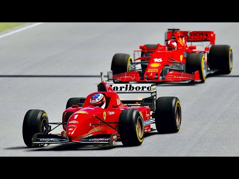 Ferrari F1 2021 vs Ferrari F1 1996 at Jerez GP