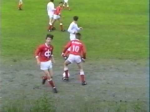 Fotboll  LBK herrar, jubileumsmatch LBK 90 - LBK79  / 8.7.1990 / Larsmo När-TV