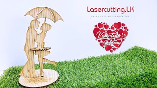 Laser Cutting & Engraving Fine wood Valentine's Gift Making Idea