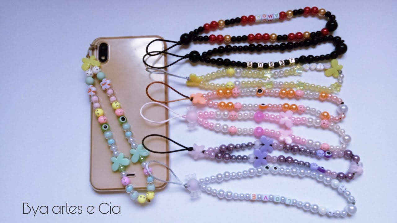 Phone strap/alça para celular/salva celular, passo a passo super fácil.