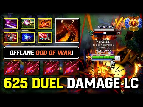 +625 DUEL DAMAGE OFFLANE Legion Commander | Bloodthorn + Overwhelming Blink Build | 100% GOD OF WAR