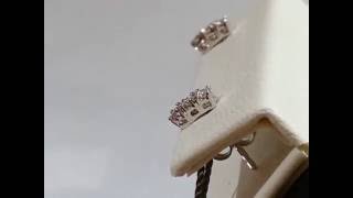 ORECCHINI DONNA ORO IN ORO 18KT CON 0,18CT DI DIAMANTI
