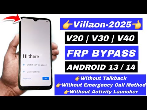 Villaon V20/V30/V40 FRP Bypass Unlock Without PC | Android 13/14 | Google Account Lock Remove 2025