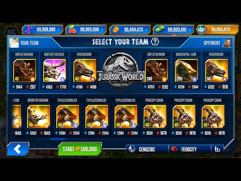 HYAENODON vs HYAENODON - CODE 19 TAPEJALOCEPHALUS - JURASSIC WORLD THE GAME