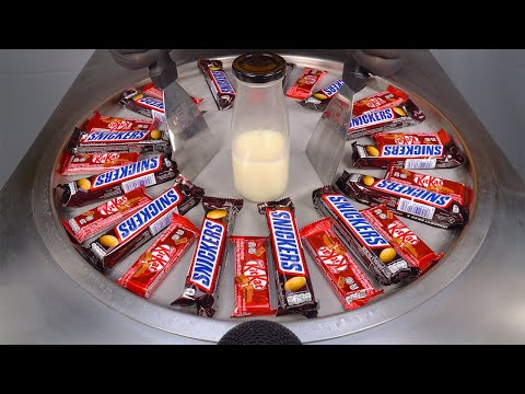 Massive Snickers & KITKAT - Ice Cream Rolls | satisfying Food Transformation with Chocolate Bars