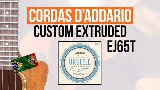 Video thumbnail for Encordoamento para ukulele D'Addario EJ65T Extruded Nylon by Toca Ukulele com João Tostes