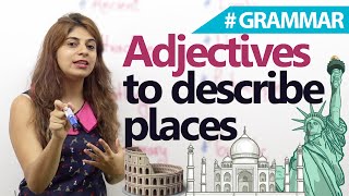 English Conversation lesson – Adjectives to describe places (Learn English with subtitles)