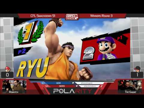 CFL Smackdown 91 WiiU - Rematch (Mario) vs The Gaunt (Ryu) - Winners R3