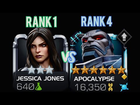 MCOC | JESSICA JONES 3-STAR RANK 1 VS APOCALYPSE 6-STAR RANK 4| Marvel | Kabam| contest of champions