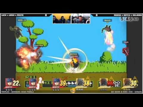 WBB #30 | Botch Delibird Moosh vs Luck BlazingPasta Vash - Winners Semi Finals - Sm4sh Triples