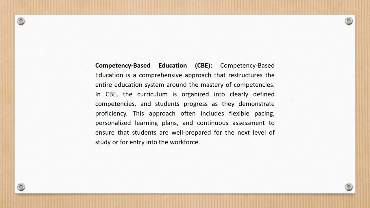 COMPETENCY BASED  LEARNING APPROACHES( PPT PRESENTATION)