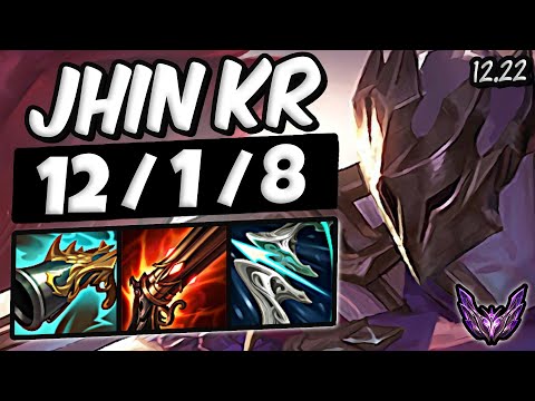 Jhin ADC vs Miss Fortune / KR Master / Patch 12.22 / Season 12 [ 12 / 1 / 8 ] 🔥