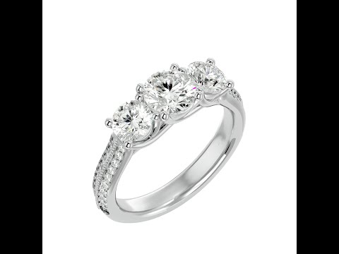 Inel de Logodna Trilogy Aur Alb 18k Diamante Naturale - Simone
