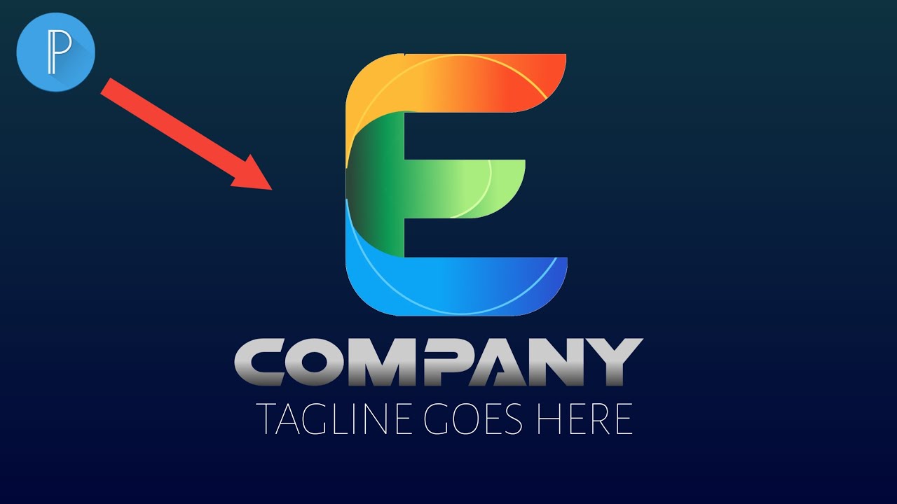 how to make E premium vector logo design in your mobile phone pixellab Editz 009