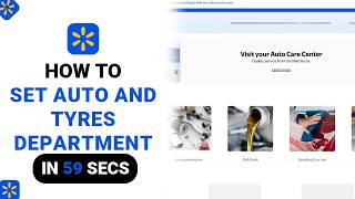 How to Set Auto And Tyres Department on Walmart [NEW]