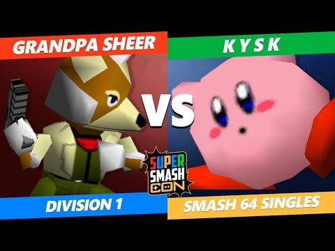SSC 2019 SSB64 - grandpa sheer (Yoshi, Fox) Vs. k y s k (Kirby) Smash 64 Tournament Division 1