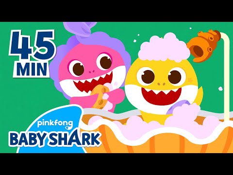 Let's Take a Bath with Baby Shark! | +Compilation | Habits and Songs for Kids | Baby Shark Official