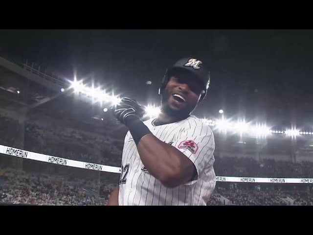 【8回裏】パワー!! マリーンズ・ポランコ 振り抜いた打球はライトへの10号ソロホームラン!!  2024年6月30日 千葉ロッテマリーンズ 対 オリックス・バファローズ