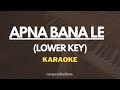 Apna Bana Le Piya | Badiya | Lower Key | Karaoke