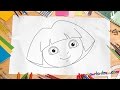 How To Draw Dora The Explorer Easy Step By Step Drawing Lessons For Kids