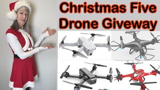 B4U GO Big Christmas Giveaway! Five Drones! HS175, HS110D, HS200, Snaptain SP510 and the LOOLIN U61!