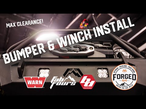 Installing a FabFours Stubby Bumper & Warn Winch on our Jeep Wrangler Unlimited Rubicon