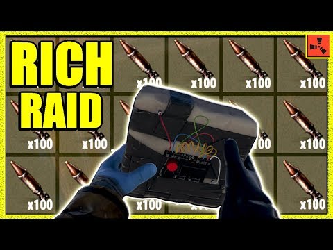 Rust RAIDING a RICH BASE = 400 ROCKETS LOOT! - Military Tunnels Keycards Puzzle (Rust Modded Raids)
