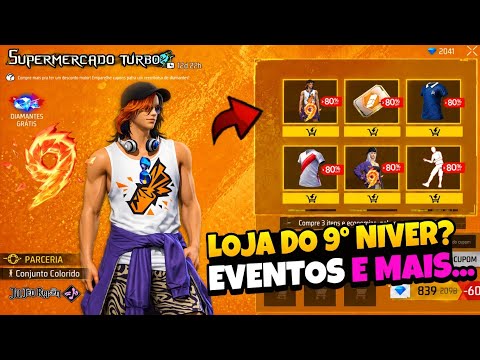 CORRE!! LOJA DO 9° ANIVERSÁRIO? CAMISAS DE TIME E NOVO EVENTOS NO FREE FIRE