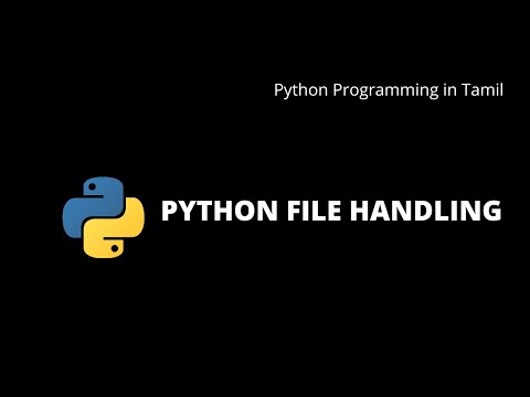 Python File Handling Python Programming In Tamil 16