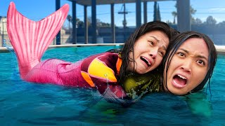 I CAN&#39;T SWIM! Being a MERMAID for 24 hours! My Friend vs Funny Mermaid Situations by Spy Ninjas