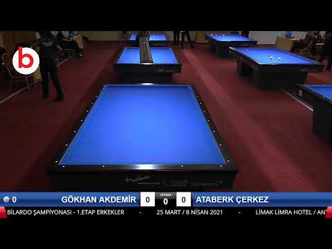 BURAK BAŞKAN & EMRAH ÇETİNKAYA Bilardo Maçı - 2021 1.ETAP ERKEKLER-3.TUR