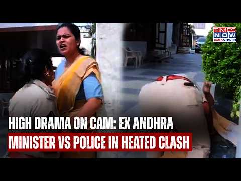 Former Andhra Minister Vidadala Rajini Allegedly Pushed To Ground By Police During Heated Clash