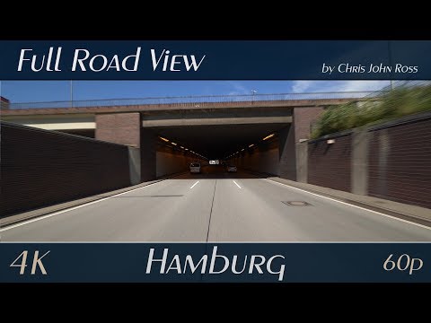 Hamburg, Germany: Autobahn (A1) - Dreieck-HH-Süd, Moorfleet, Billstedt, Öjendorf, Barsbüttel - 4K