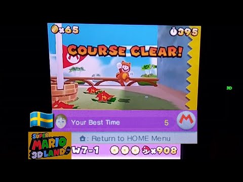 World 7-1 speedrun (National Record) 5 seconds (Mario) – Super Mario 3D Land (3DS) © 2011 Nintendo