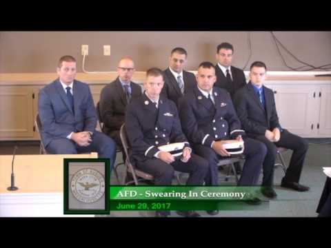 Auburn Fire Department Swearing In Ceremony - June 29, 2017