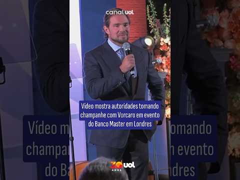 Vorcaro aparece tomando champanhe com autoridades em evento do Banco Master em Londres