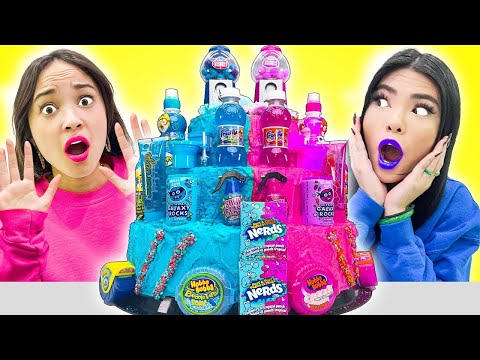 PINK VS BLUE CAKE DECORATING CHALLENGE | MAKING THE WORLD’S LARGEST CAKE BY SWEEDEE