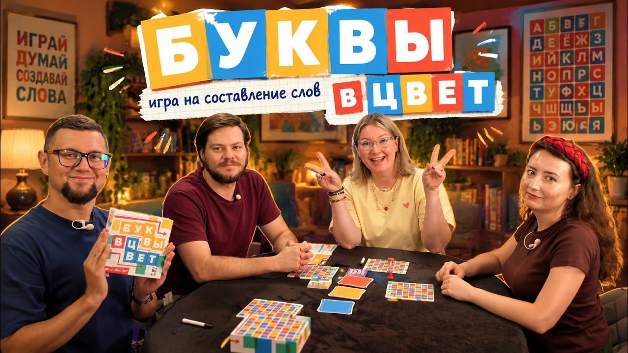 БУКВЫ В ЦВЕТ 🟥🟦 настольная игра на составление слов!