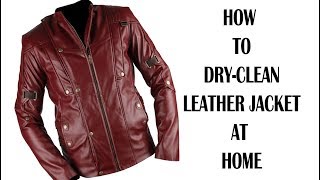 HOW TO DRY-CLEAN LEATHER JACKET AT HOME IN ENGLISH/Dry Cleaning In English/Laundry