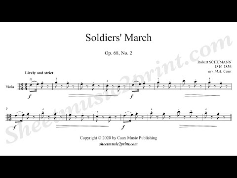 Schumann : Soldiers' March, op. 68, no. 2 - Viola