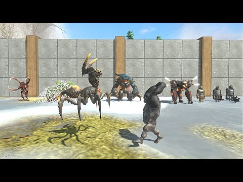 ALIEN EXOTICA WITH ANCIENT HUMANS VS MUTANT PRIMATES - Animal Revolt battle Simulator