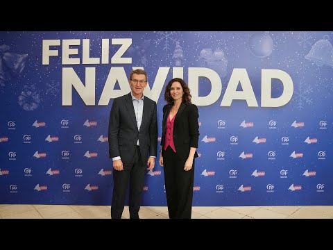 Feijóo y Ayuso intervienen en la cena de Navidad del PP de Madrid