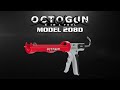 The Octogun 8-in-1 caulk gun makes caulking easier than ever! 

1. Integrated Caulk Removal Tool for cleaning out old material.
2. Attachable 4-sided finishing square helps to seamlessly smooth joints.
3. Spout Cutter to open a fresh tube of material.
4. Seal Puncture Tool to pierce the tube’s seal. 
5. Revolving Barrel allows for caulking around corners with ease.
6. Ladder Hook for convenient hanging.
7. Lightweight Design makes handling a breeze. 
8. Drip-Free mechanism keeps your job site job clean and saves material.