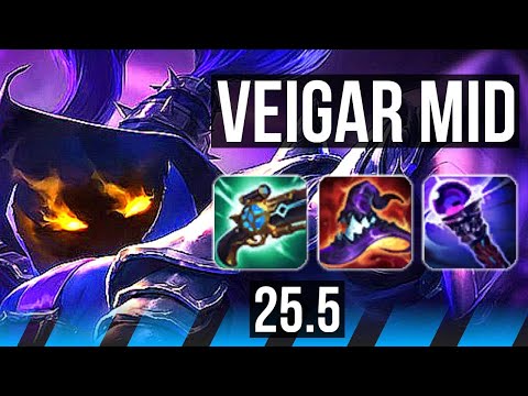 VEIGAR vs SYNDRA (MID) | 2600+ games | KR Master | 25.5