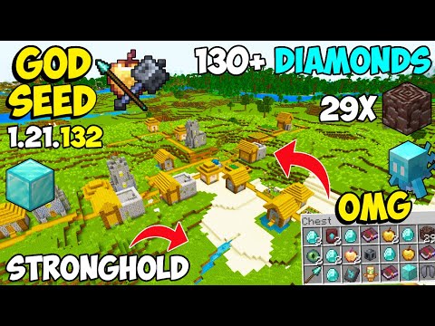 🔥Ultimate [God Seed] For Minecraft 1.21 Bedrock & PE | Best Speedrun Seed Bedrock 1.21.132