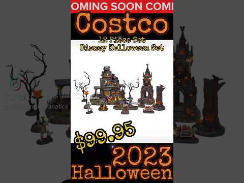 Disney Mickey Minnie Halloween Set 2023 Costco Find! Spooky Decorations Village Fits Lemax Dept 56!