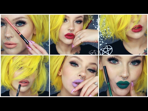 new kat von d beauty everlasting lip liner swatches