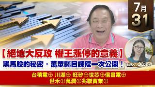【財經至尊】 王曈  0731《【絕地大反攻 權王漲停的意義】》台積電⊕ 川湖⊕ 旺矽⊕世芯⊕信昌電⊕ 世禾⊕萬潤⊕兆聯實業⊕